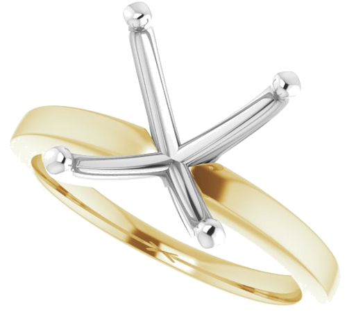 Sužadėtuvių Žiedas „Solitaire“ 585 Baltojo Ir Geltonojo Aukso Oval 12mm x 10mm (5)