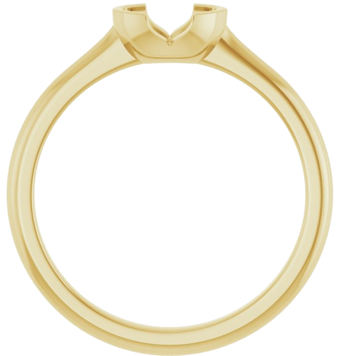 Sužadėtuvių Žiedas „Half Bezel Solitaire“ 585 Geltonojo Aukso Oval 6mm x 4mm (2)