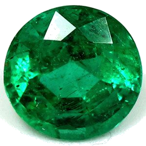 0.66 carat GREEN Round Smaragdas (1)