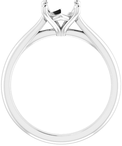14K White 7.4 mm Round Solitaire Engagement Ring Mounting (2)