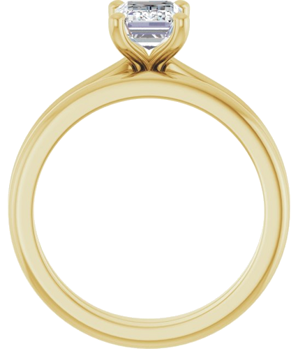 Sužadėtuvių Žiedas 14k yellow gold Emerald 7mm x 5mm (7)