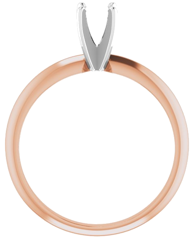 Sužadėtuvių Žiedas „Lightweight Solitaire“ 14k rose/white gold Round 4.2mm x 4.9mm (2)