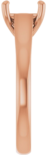 Sužadėtuvių Žiedas „Solitaire“ 585 Rožinis Aukso Square 6mm (4)