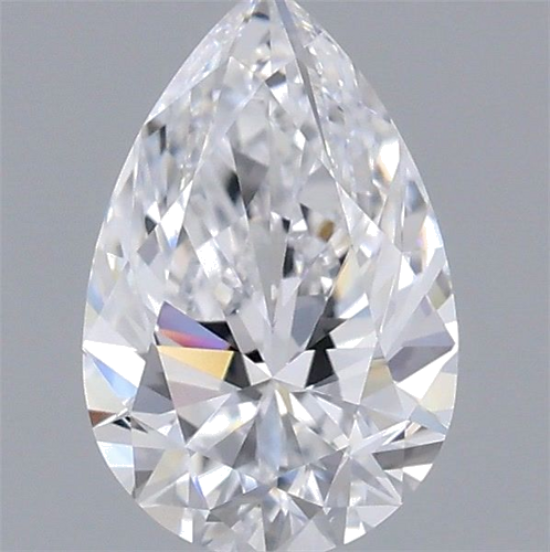 0.55 carat D-VVS2 Natūralus Pear Deimantas (1)