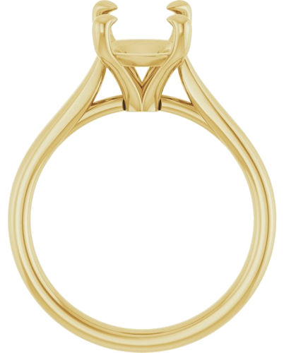 Sužadėtuvių Žiedas „Claw-Prong Solitaire“ 14k yellow gold Elongated Cushion 10mm x 8mm (2)