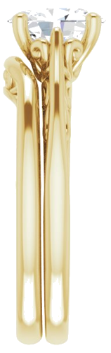 Sužadėtuvių Žiedas „Solitaire“ 14k yellow gold Oval 8mm x 6mm (9)