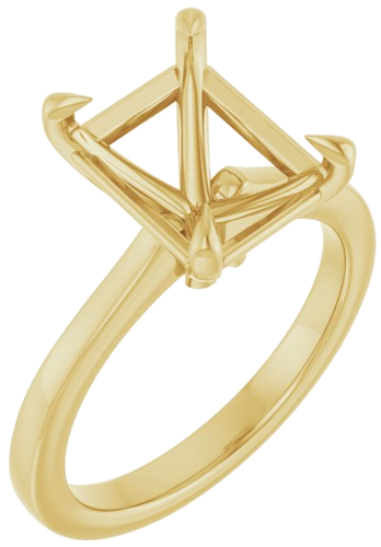 Sužadėtuvių Žiedas „Claw-Prong“ 14k yellow gold Emerald 10mm x 8mm (1)
