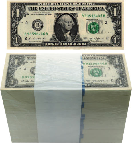 Oficiālais 1 ASV dolāra banknotes komplekts (1 USD x 1000 gab.) (1)