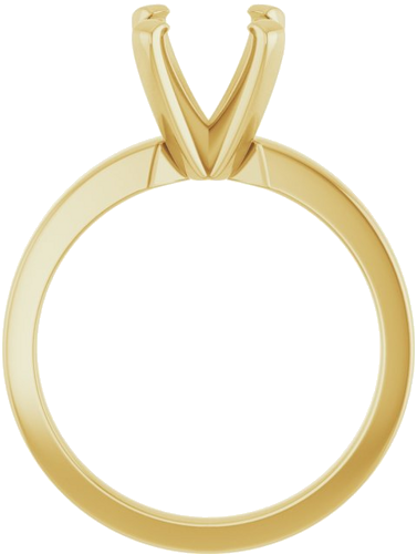 Sužadėtuvių Žiedas „Solitaire“ 417 Geltonojo Aukso Cushion 7mm (2)