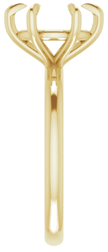 14K Yellow 9.4 mm Round Solitaire Engagement Ring Mounting (4)
