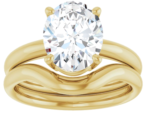 14K Yellow 10x8 mm Oval Engagement Ring Mounting (8)