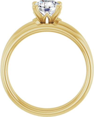 Sužadėtuvių Žiedas „Solitaire“ 14k yellow gold Round 6.5mm (7)
