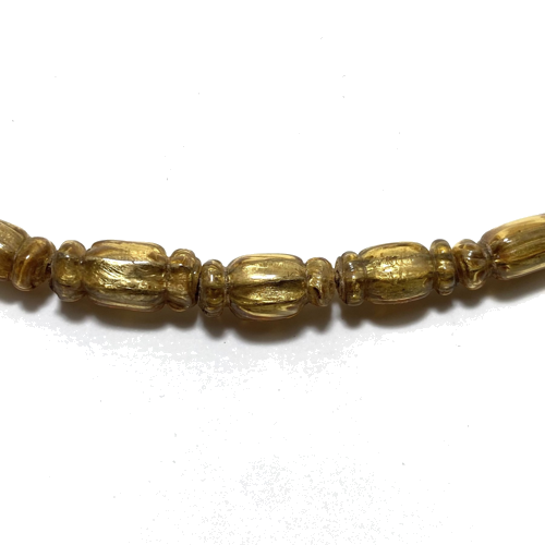 Glass and gold foil talismanic bead necklace, Silk Road, Central Asia, 2nd Millennium AD (2)