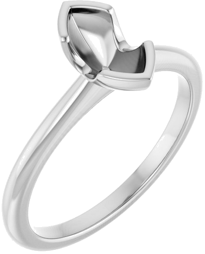 Sužadėtuvių Žiedas „Half-Bezel“ 14k white gold Marquise 8mm x 4.5mm (1)