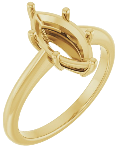 Sužadėtuvių Žiedas „Solitaire“ 14k yellow gold Marquise 12mm x 6mm (1)