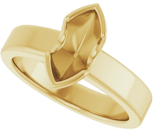 Sužadėtuvių Žiedas „Half-Bezel Solitaire“ 14k yellow gold Marquise 10mm x 5mm (5)