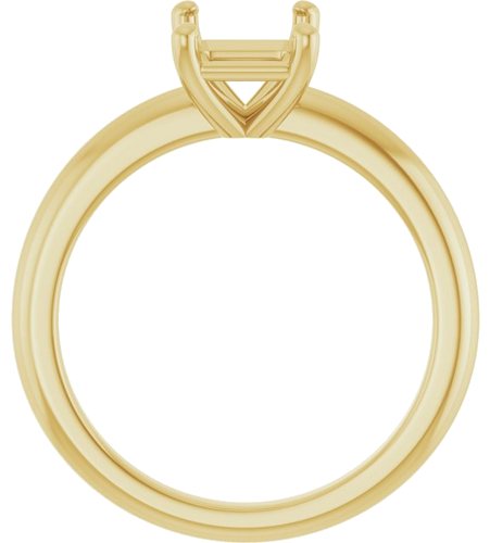 Sužadėtuvių Žiedas 14k yellow gold Emerald 8mm x 6mm (2)