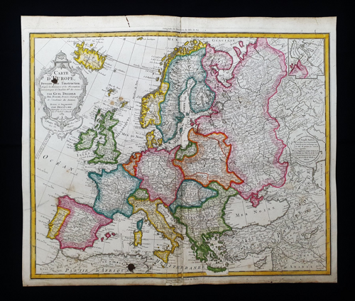 Карта на Европа „Carte d'Europe“, Гийом Делил, 1761–1780 г. (2)