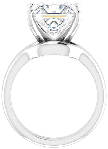 Sužadėtuvių Žiedas „Solitaire“ 14k white gold Square 9mm (7)