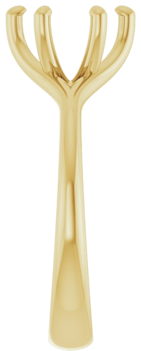 14K Yellow 8 mm Round Engagement Ring Mounting (4)