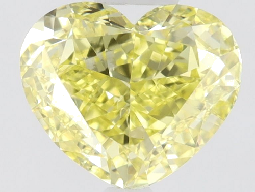 0.45 carat Fancy Intense Yellow-VS1 Natūralus Heart Deimantas (1)