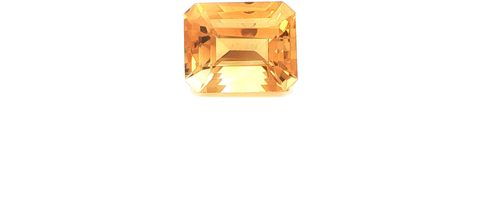 3.8 carat YELLOW STEP cut Octagonal Citrine (1)