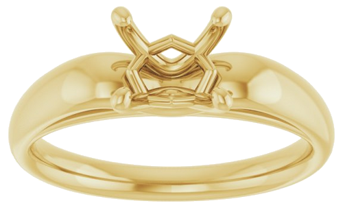 Sužadėtuvių Žiedas 14k yellow gold Oval 8mm x 6mm (3)