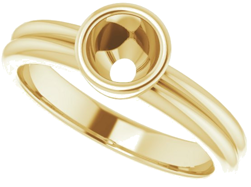 Sužadėtuvių Žiedas „Bezel-Set Solitaire“ 14k yellow gold Round 5.2mm (5)