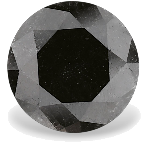 3.05 carat Fancy Black-VVS2 Excellent cut Natūralus Round Deimantas (1)
