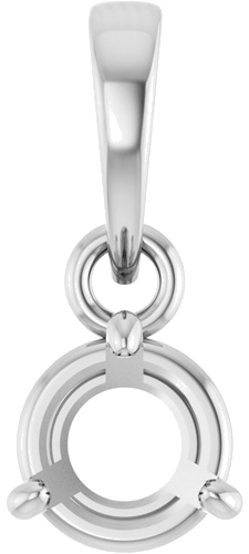 Pakabukas „Round 3-Prong“ 14k white gold Round 5mm (1)