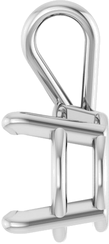 Pakabukas „Round 4-Prong Basket“ 14k white gold Round 8.25mm (3)