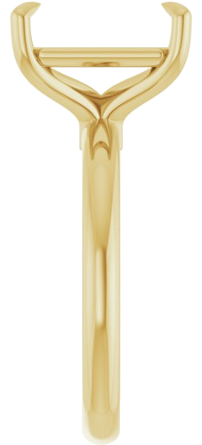 Sužadėtuvių Žiedas „Claw-Prong Euro Shank“ 14k yellow gold Emerald 11mm x 9mm (4)