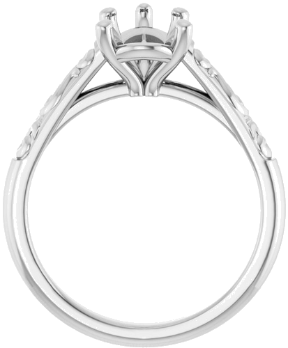 Sužadėtuvių Žiedas „Solitaire“ 14k white gold Pear 10mm x 7mm (2)