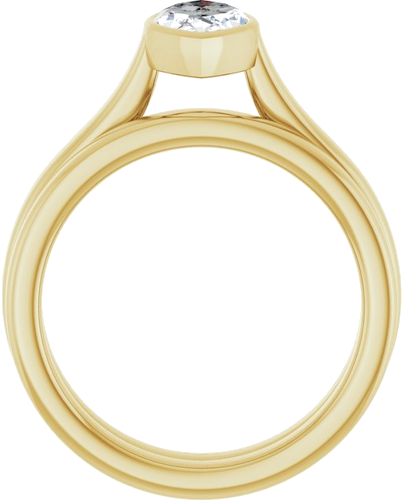 Sužadėtuvių Žiedas „Bezel-Set Solitaire“ 14k yellow gold Marquise 10mm x 5.5mm (7)
