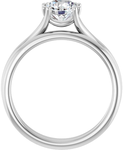 Sužadėtuvių Žiedas „Twin-Prong Solitaire“ 14k white gold Round 6.5mm (7)