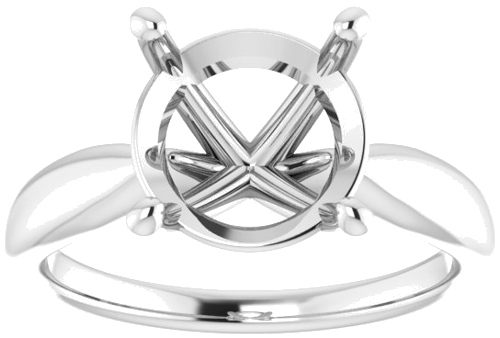 Sužadėtuvių Žiedas 14k white gold Round 10mm (3)