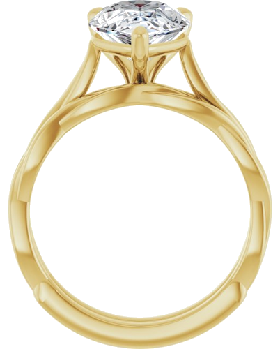 Sužadėtuvių Žiedas „Infinity-Inspired“ 14k yellow gold Pear 12mm x 8mm (7)