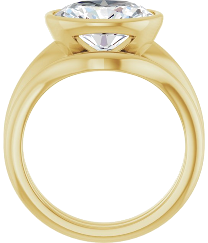 Sužadėtuvių Žiedas „Bezel-Set Solitaire“ 14k yellow gold Oval 11mm x 9mm (7)
