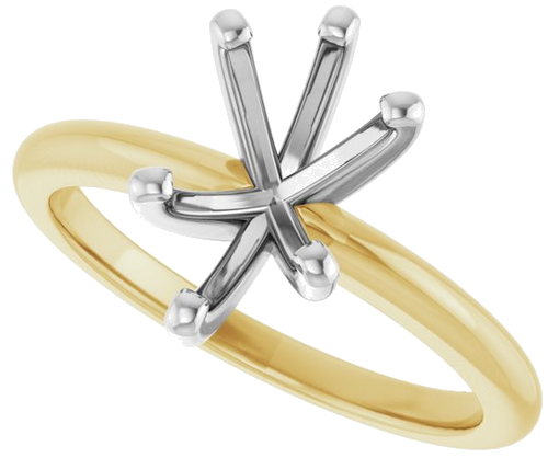Sužadėtuvių Žiedas „Solitaire“ 585 Baltojo Ir Geltonojo Aukso Pear Shape 10mm x 7mm (5)