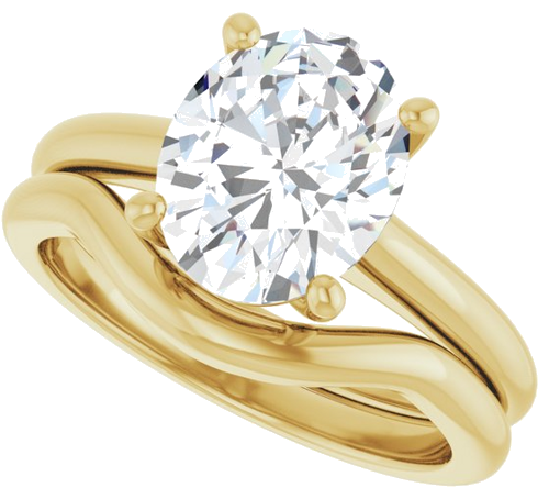 Sužadėtuvių Žiedas „V-End Prong“ 14k yellow gold Oval 10mm x 8mm (10)