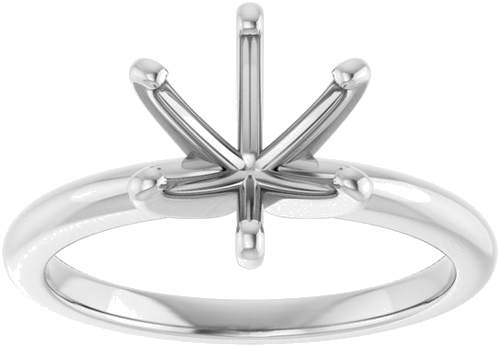 Sužadėtuvių Žiedas „Solitaire“ 585 Baltojo Aukso Round 8.2mm (3)