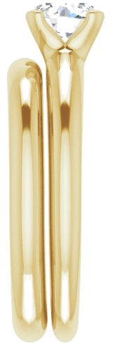 Sužadėtuvių Žiedas „Solitaire“ 585 Geltonojo Aukso Round 6mm (9)