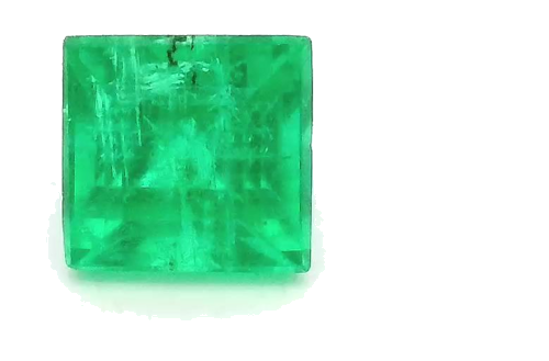 0.44 carat GREEN STEP cut Square Smaragdas (1)