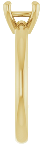 Sužadėtuvių Žiedas 14k yellow gold Cushion 6mm (4)
