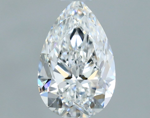 0.58 carat E-VVS2 Natūralus Pear Deimantas (1)