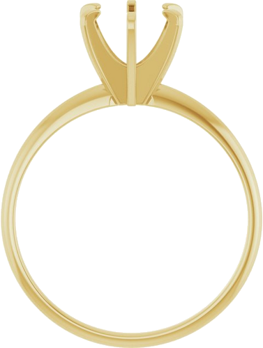 14K Yellow 6.6-7.2 mm Round 6-Prong Solitaire Engagement Ring Mounting (2)