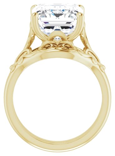 Sužadėtuvių Žiedas „Solitaire“ 14k yellow gold Emerald 12mm x 10mm (7)
