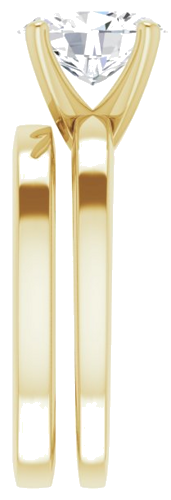 14K Yellow 9x7 mm Oval Solitaire Engagement Ring Mounting (9)