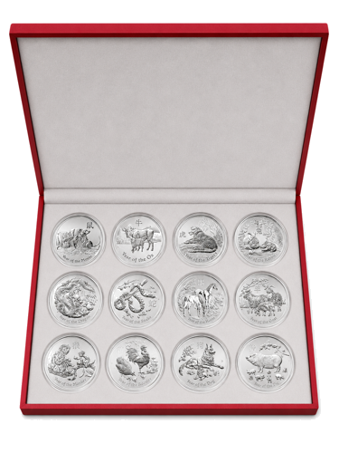 1 oz Lunar II (2008-2019) Australia silver coin set (1)