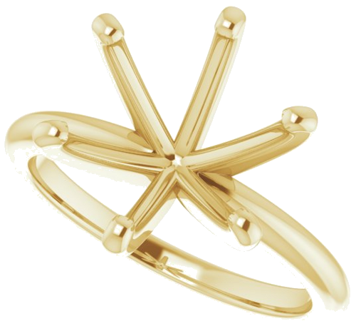 Sužadėtuvių Žiedas „Solitaire“ 585 Geltonojo Aukso Round 11mm (5)